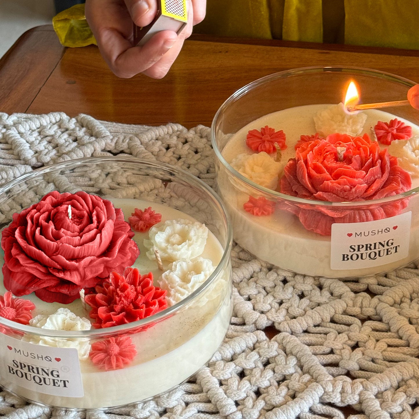 Peony Spring Bouquet (Large) - Bowl Candle