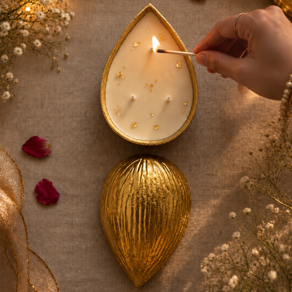 Almond Bowl Candle - Oudh & Rose