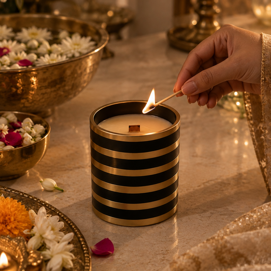Festive Jar Candle - Rose & Neroli