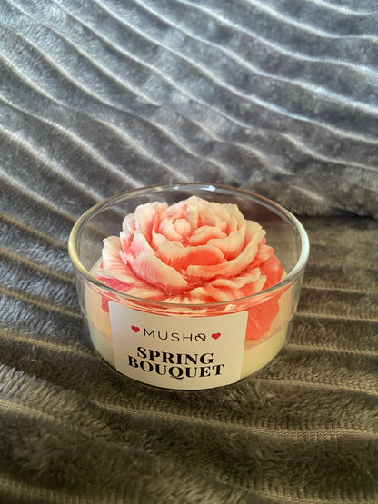 Peony Spring Bouquet (Medium) - Bowl Candle